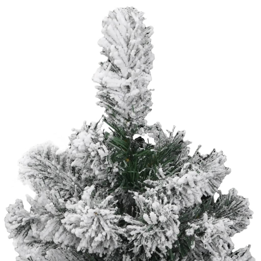 Kunstkerstboom Met Scharnieren En Sneeuw 120 cm Basis