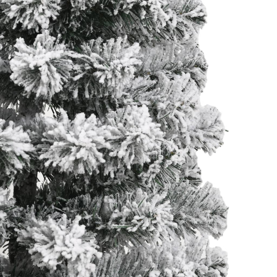 Kunstkerstboom Met Scharnieren En Sneeuw 120 cm Basis