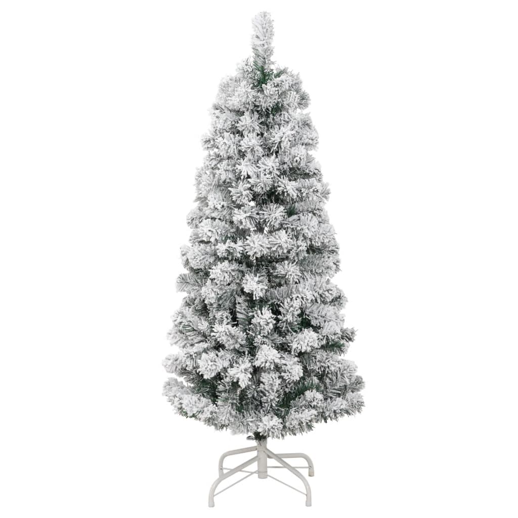 Kunstkerstboom Met Scharnieren En Sneeuw 150 cm Basis