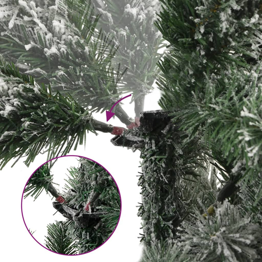 Kunstkerstboom Met Scharnieren En Sneeuw 180 cm Basis