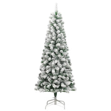 Kunstkerstboom Met Scharnieren En Sneeuw 210 cm Basis