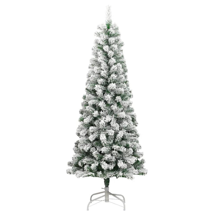 Kunstkerstboom Met Scharnieren En Sneeuw 210 cm Basis