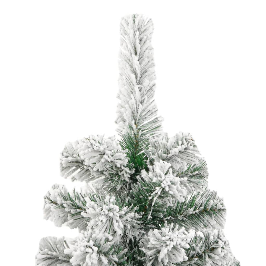 Kunstkerstboom Met Scharnieren En Sneeuw 210 cm Basis