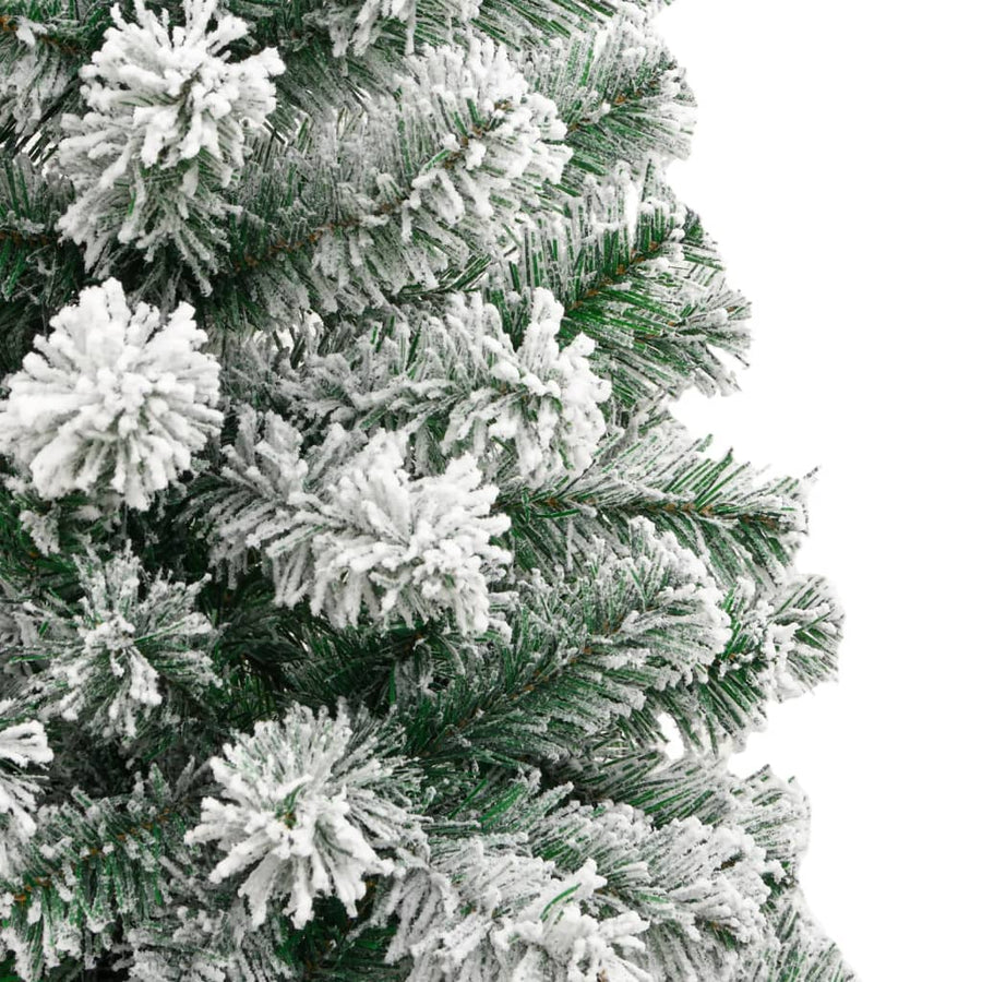 Kunstkerstboom Met Scharnieren En Sneeuw 210 cm Basis
