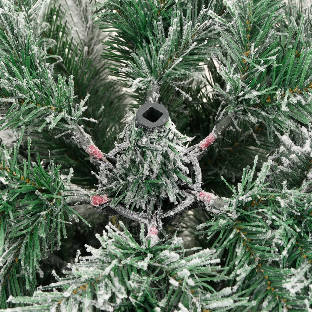 Kunstkerstboom Met Scharnieren En Sneeuw 210 cm Basis