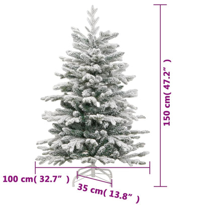 Kunstkerstboom Met Scharnieren En Sneeuw 1 150 cm