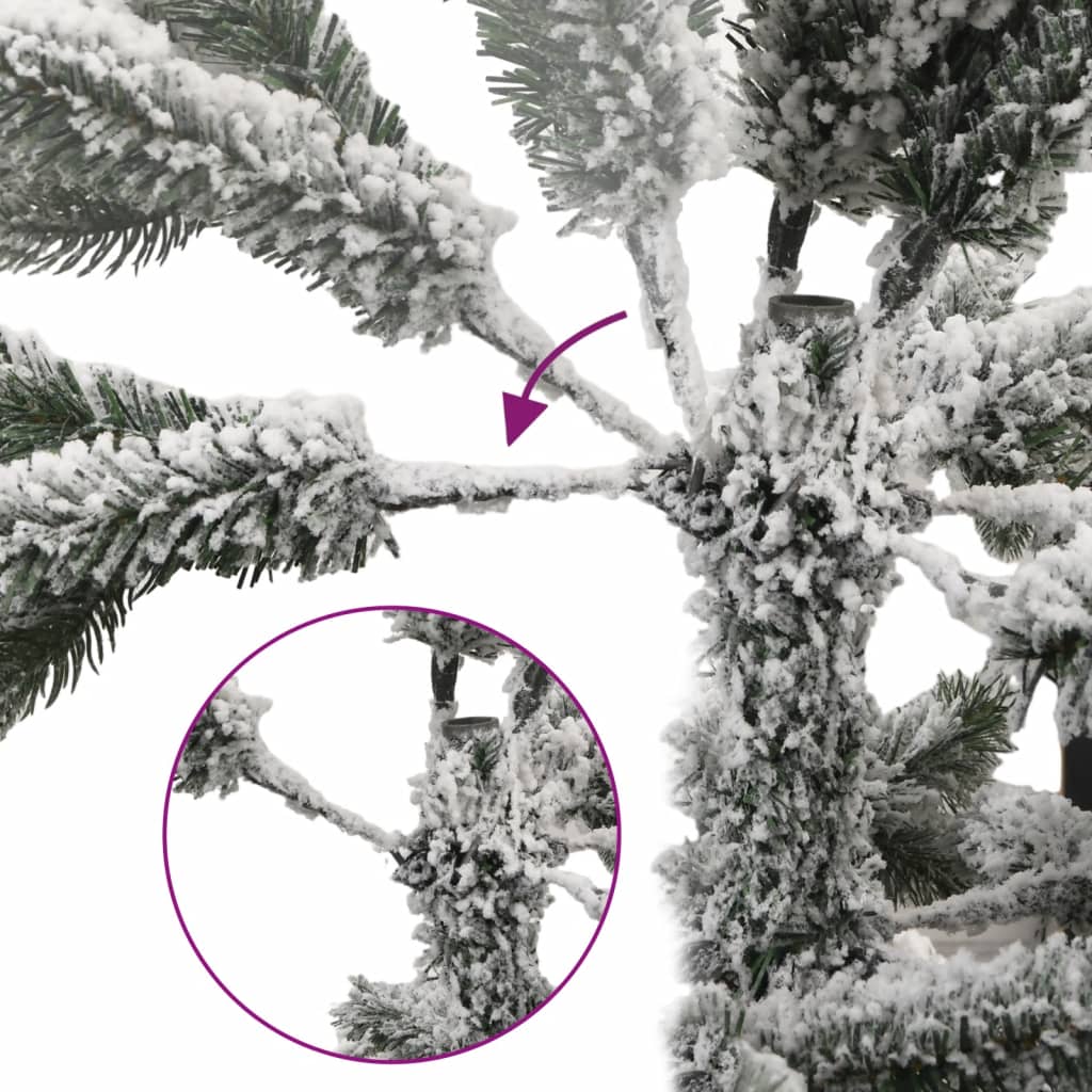 Kunstkerstboom Met Scharnieren En Sneeuw 1 180 cm