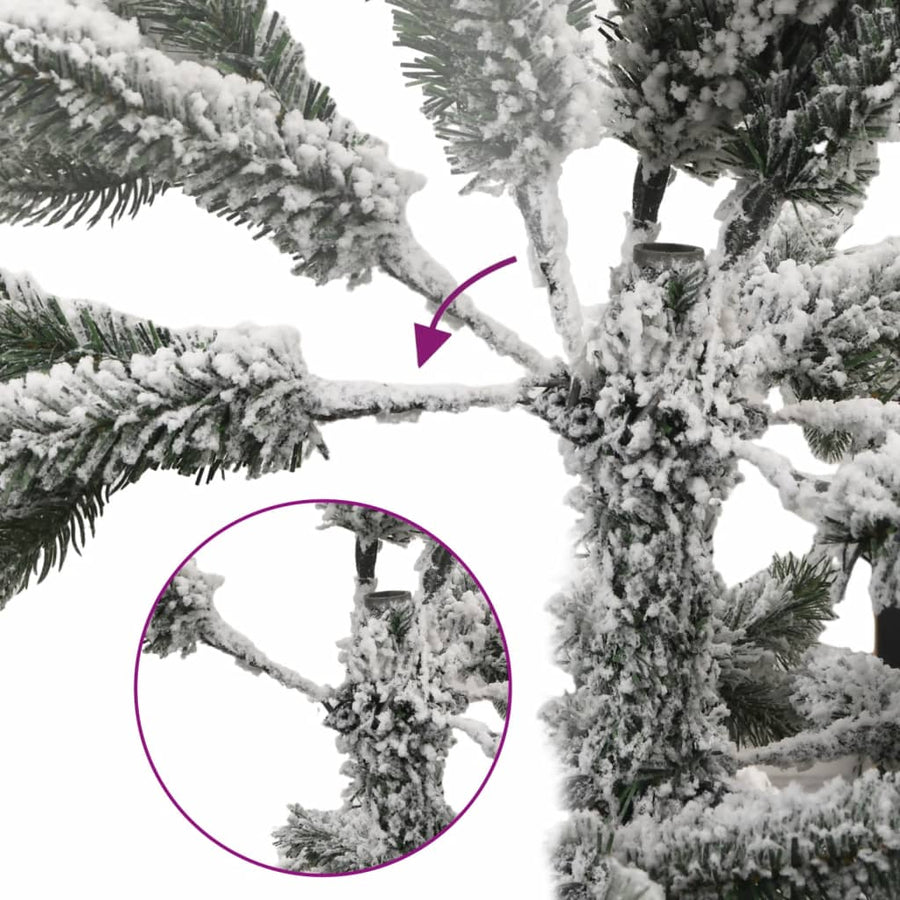Kunstkerstboom Met Scharnieren En Sneeuw 1 180 cm