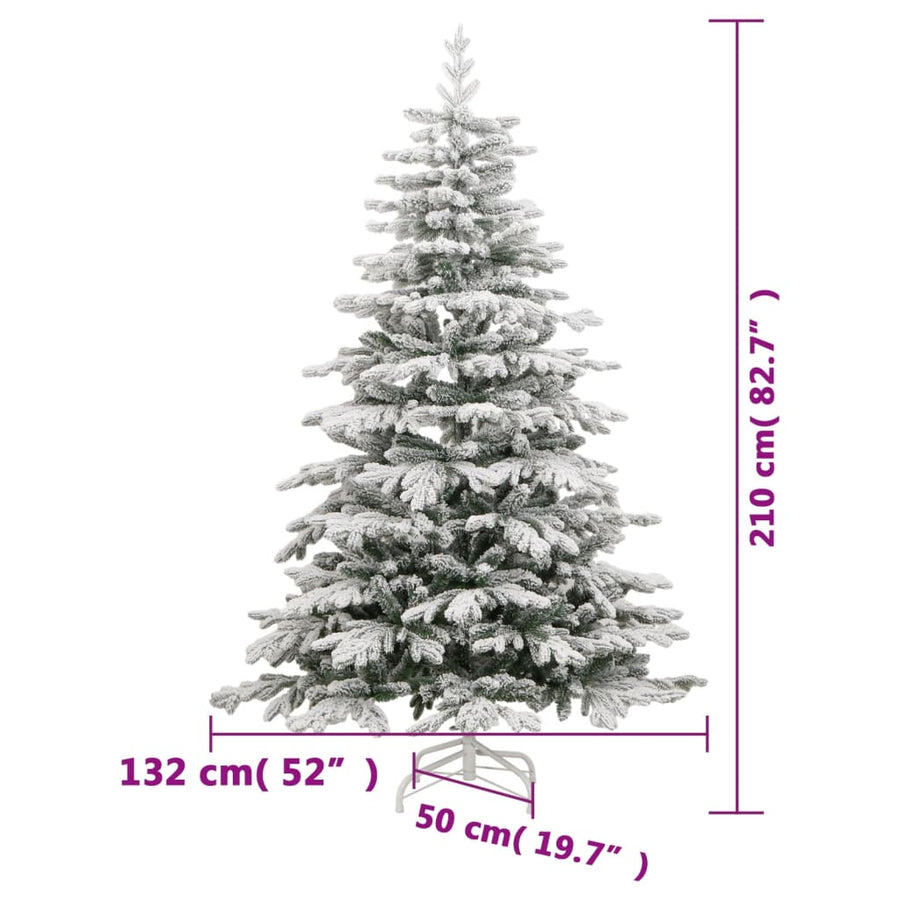 Kunstkerstboom Met Scharnieren En Sneeuw 1