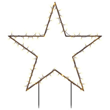 Kerstverlichting Ster Met Grondpinnen 80 Led's 60 Cm Zwart 1 60 x 60 cm