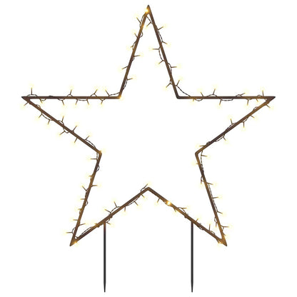 Kerstverlichting Ster Met Grondpinnen 80 Led's 60 Cm Zwart 1 60 x 60 cm