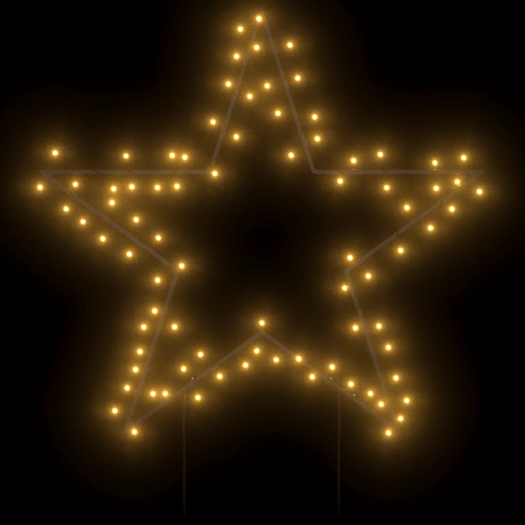 Kerstverlichting Ster Met Grondpinnen 80 Led's 60 Cm Zwart 1 60 x 60 cm