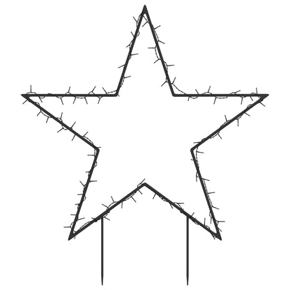 Kerstverlichting Ster Met Grondpinnen 80 Led's 60 Cm Zwart 1 60 x 60 cm