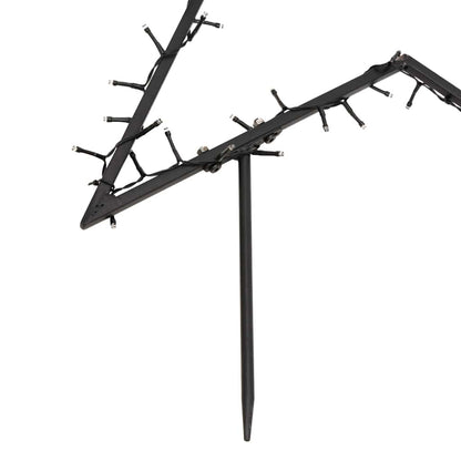 Kerstverlichting Ster Met Grondpinnen 80 Led's 60 Cm Zwart 1 60 x 60 cm
