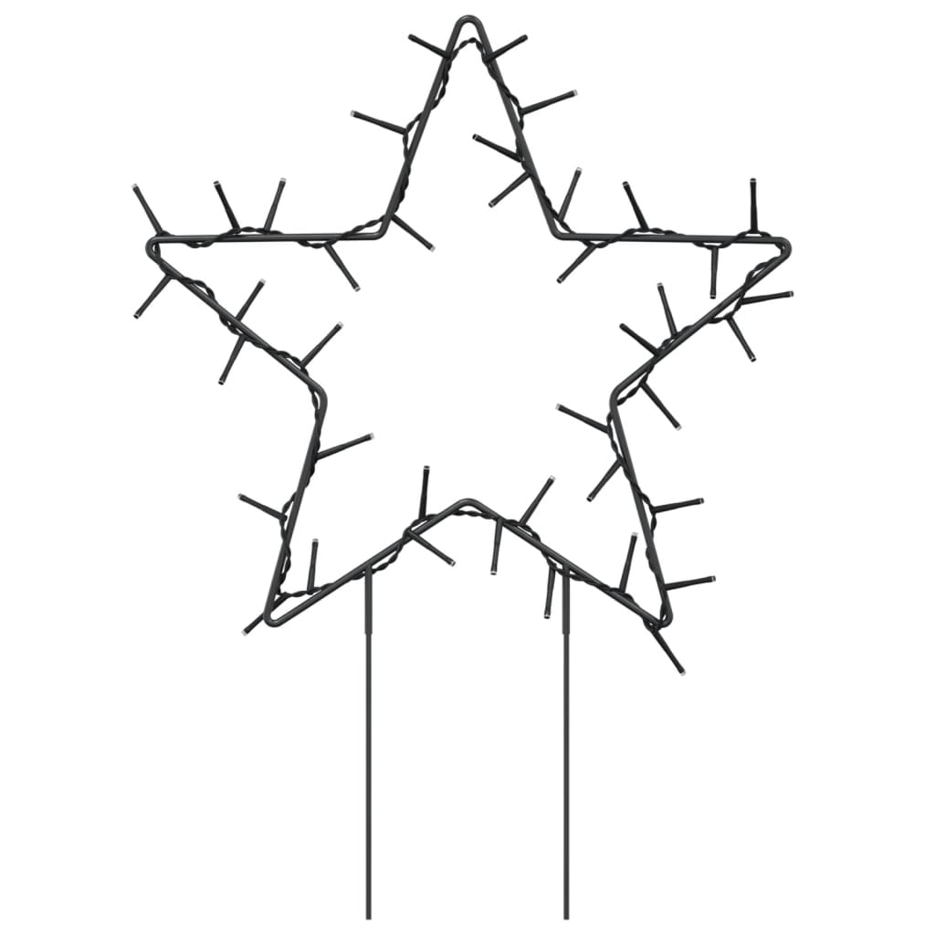 Kerstverlichting Ster 3 St Met Grondpinnen 50 Led's 29 Cm