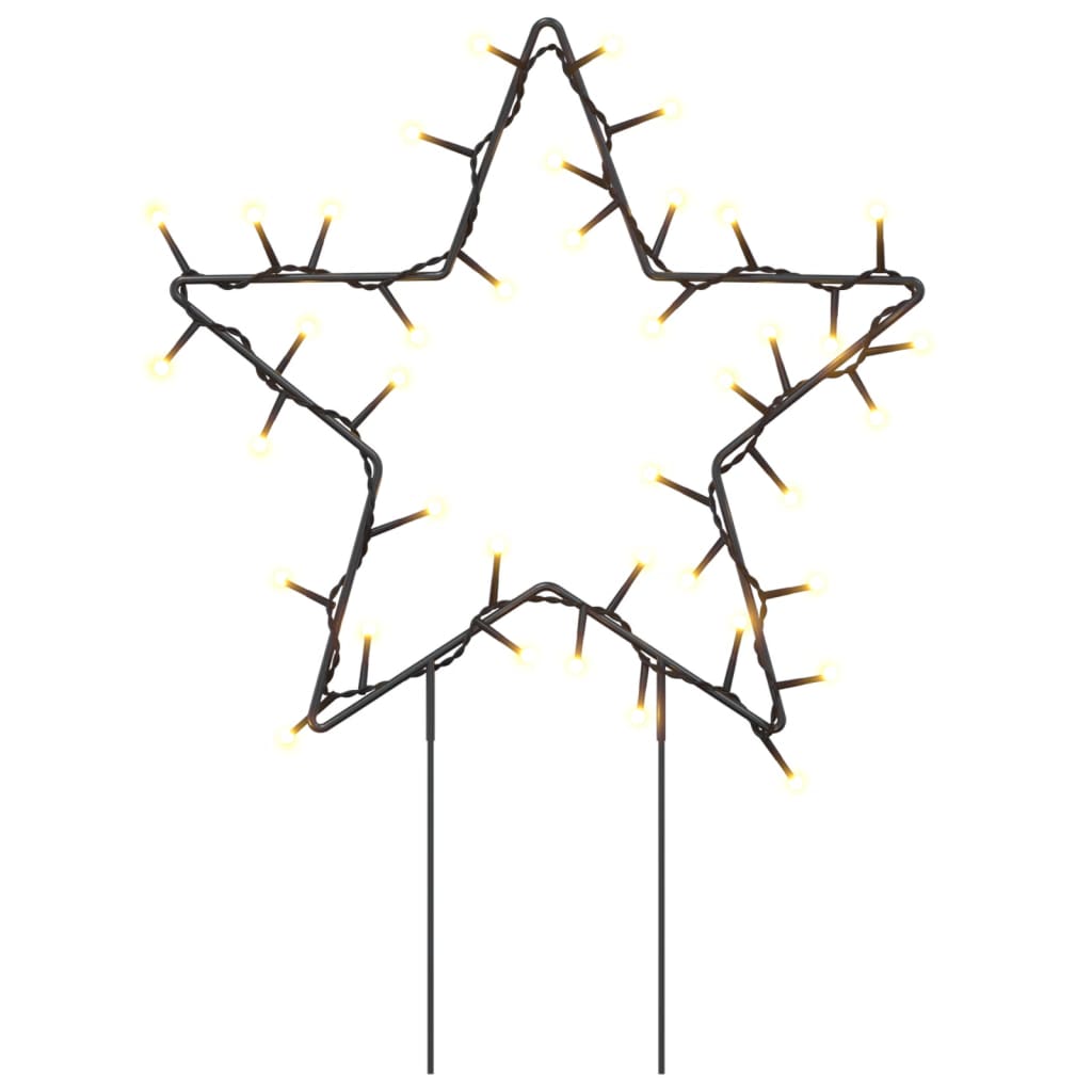 Kerstverlichting Ster 3 St Met Grondpinnen 50 Led's 29 Cm