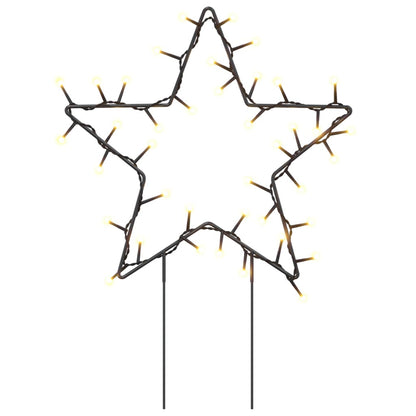 Kerstverlichting Ster 3 St Met Grondpinnen 50 Led's 29 Cm