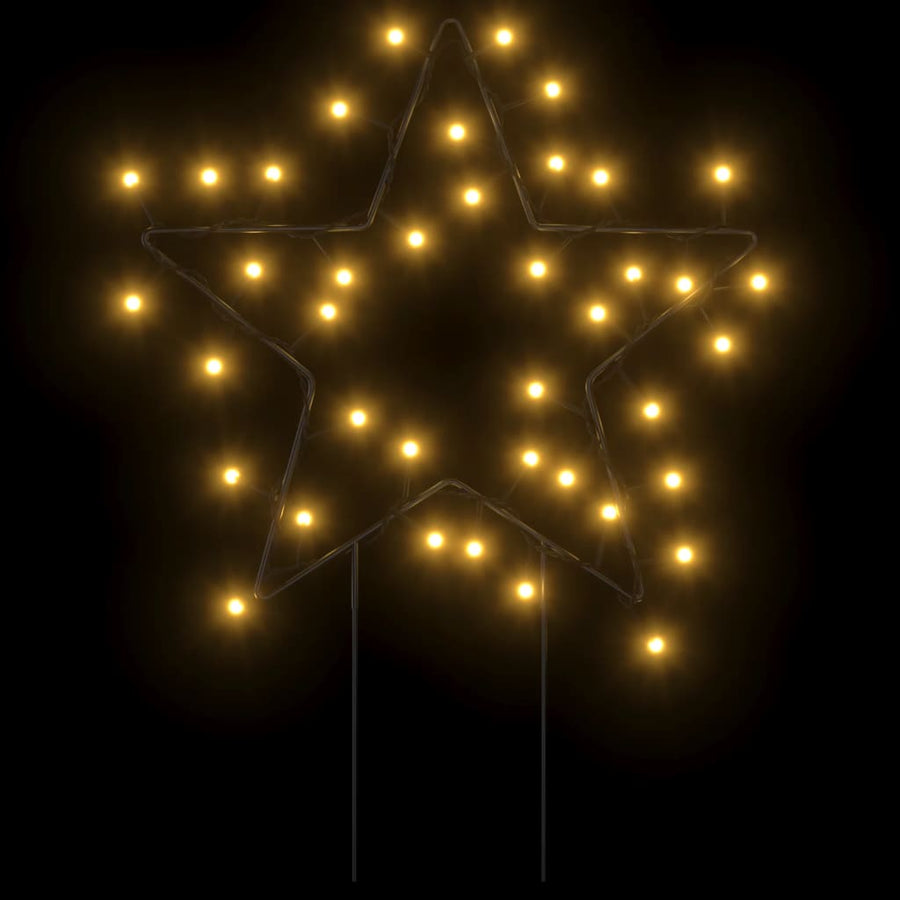 Kerstverlichting Ster 3 St Met Grondpinnen 50 Led's 29 Cm