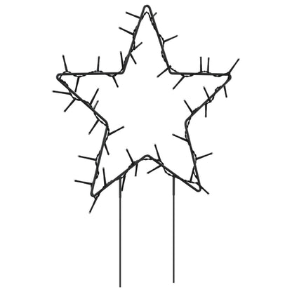 Kerstverlichting Ster 3 St Met Grondpinnen 50 Led's 29 Cm