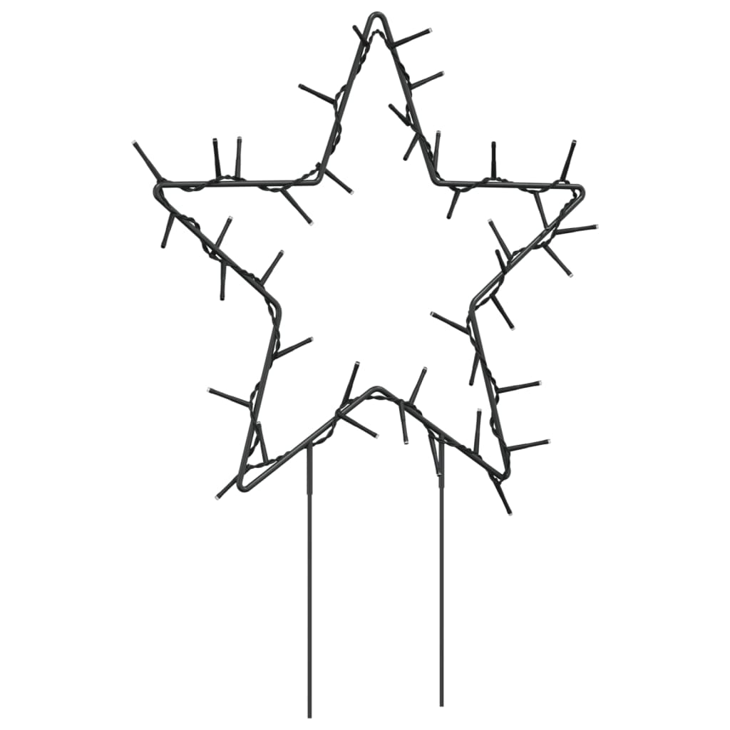 Kerstverlichting Ster 3 St Met Grondpinnen 50 Led's 29 Cm