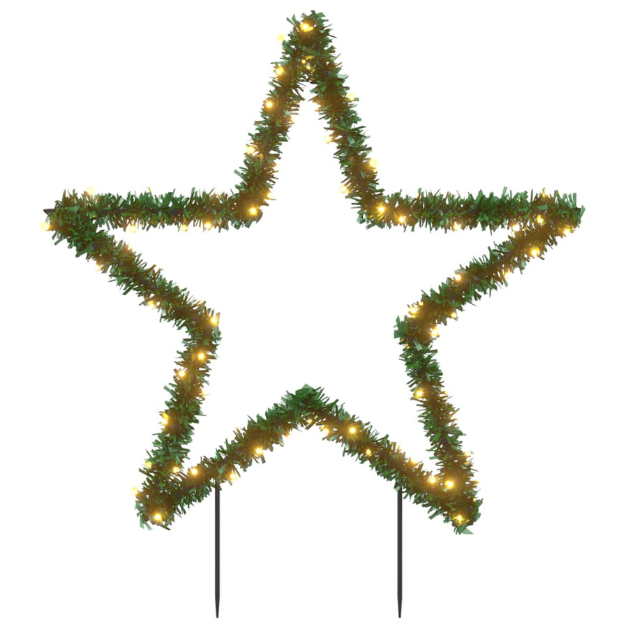 Kerstverlichting Ster Met Grondpinnen 80 Led's 60 Cm
