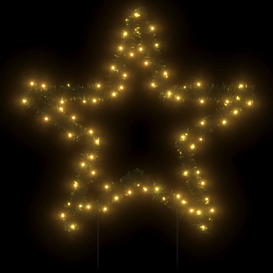 Kerstverlichting Ster Met Grondpinnen 80 Led's 60 Cm