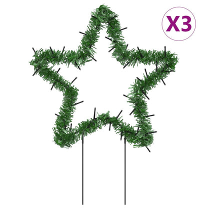 Kerstverlichting Ster 3 St Met Grondpinnen 50 Led's 29 Cm