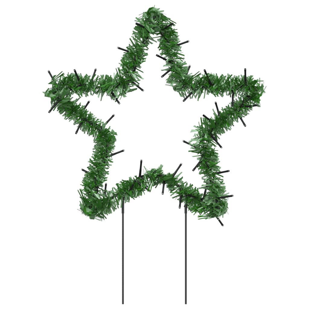 Kerstverlichting Ster 3 St Met Grondpinnen 50 Led's 29 Cm