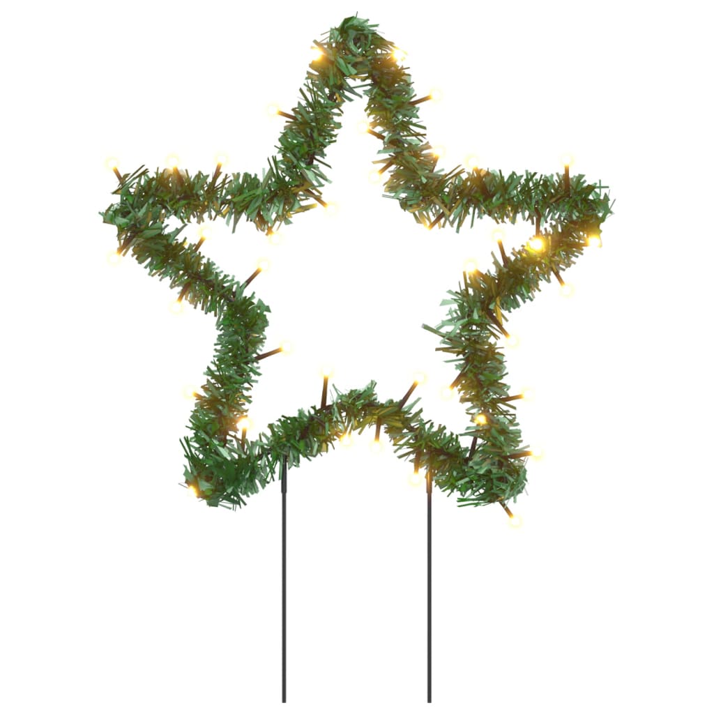 Kerstverlichting Ster 3 St Met Grondpinnen 50 Led's 29 Cm