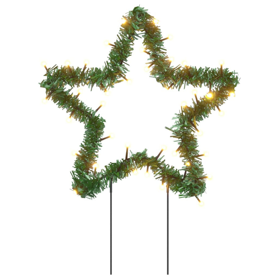 Kerstverlichting Ster 3 St Met Grondpinnen 50 Led's 29 Cm