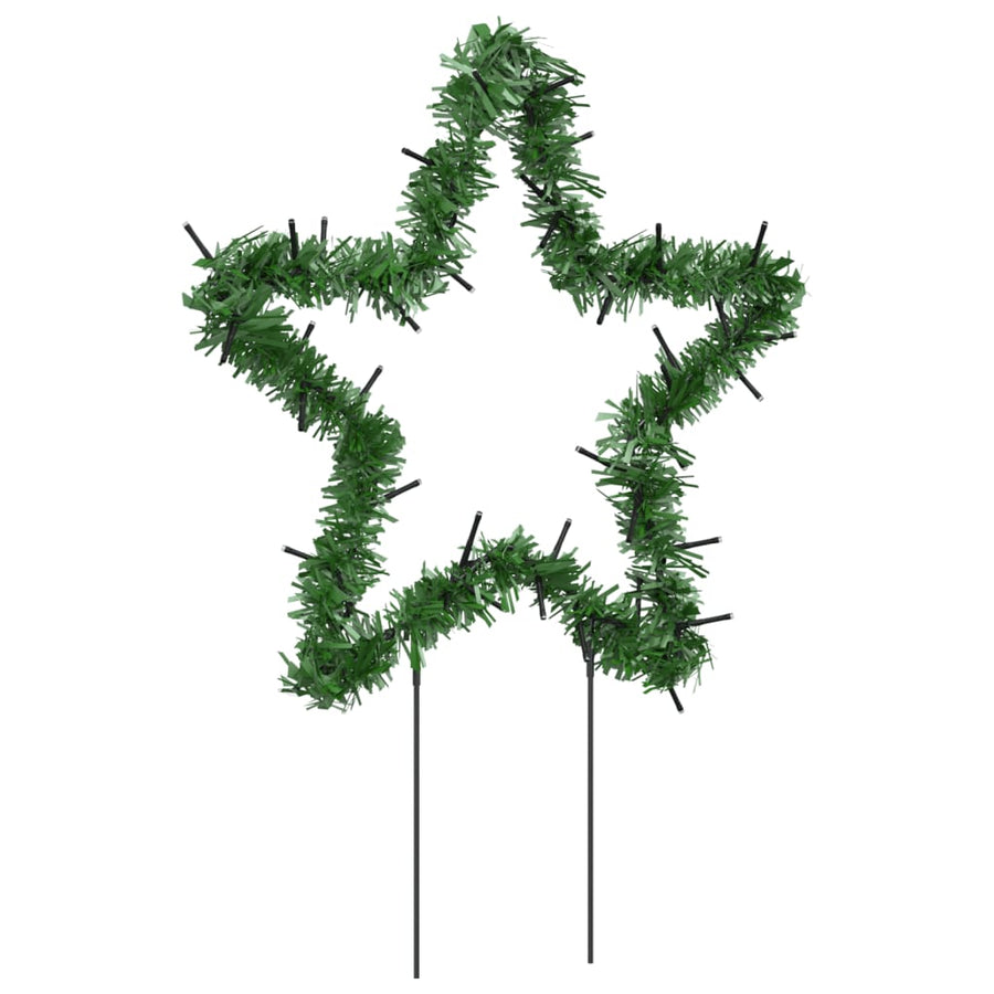 Kerstverlichting Ster 3 St Met Grondpinnen 50 Led's 29 Cm