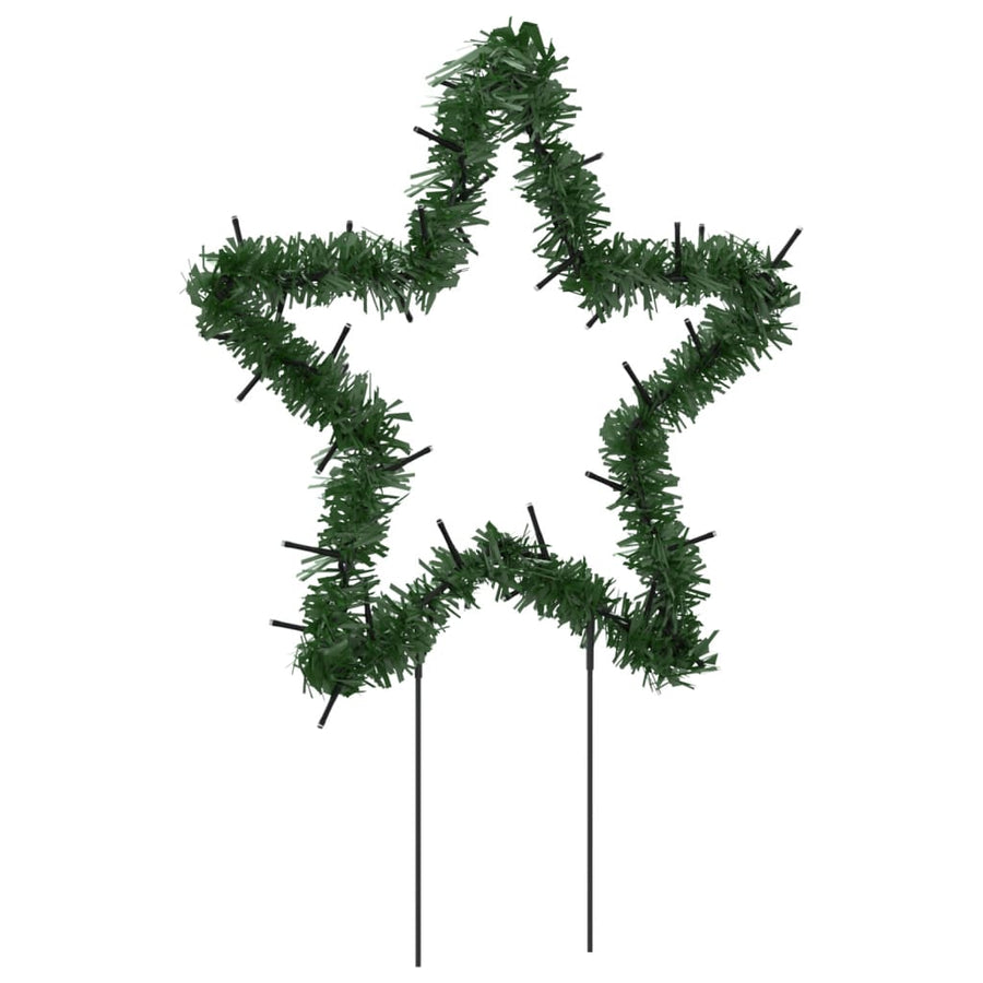 Kerstverlichting Ster 3 St Met Grondpinnen 50 Led's 29 Cm