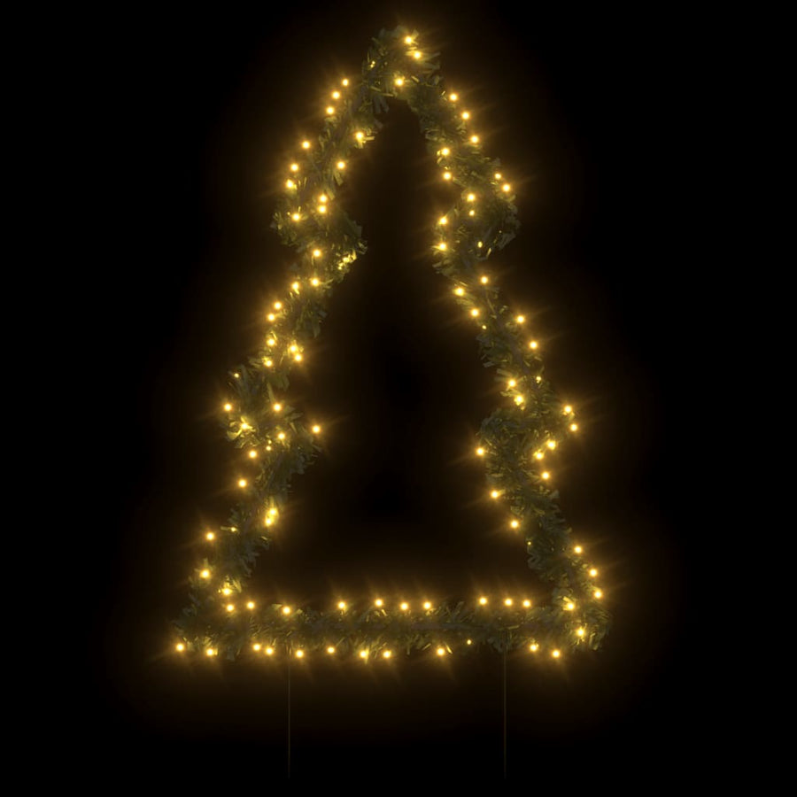Kerstverlichting Met Grondpinnen Boom 115 Led's 90 Cm