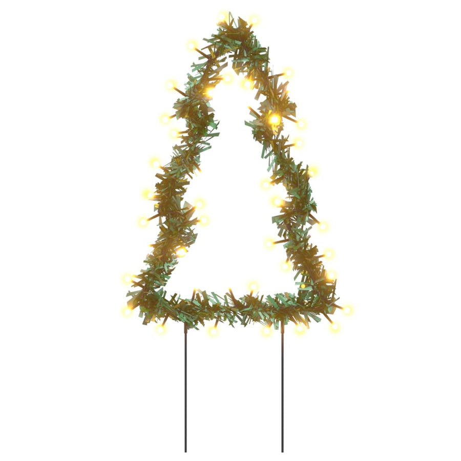 Kerstverlichting Kerstboom 3 St Met Grondpinnen 50 Led's 30 Cm