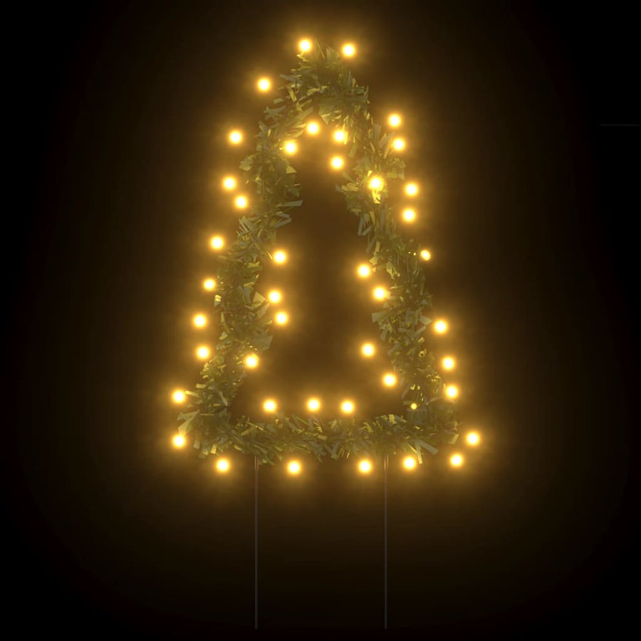 Kerstverlichting Kerstboom 3 St Met Grondpinnen 50 Led's 30 Cm