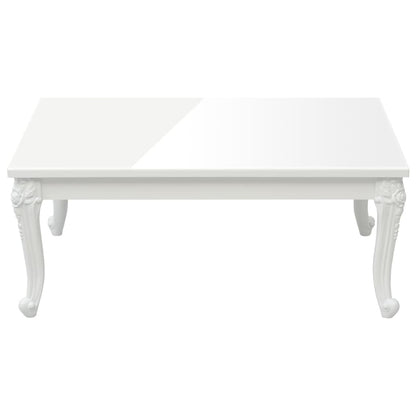 Salontafel Bewerkt Hout Hoogglans Wit 100 x 50 x 42 cm