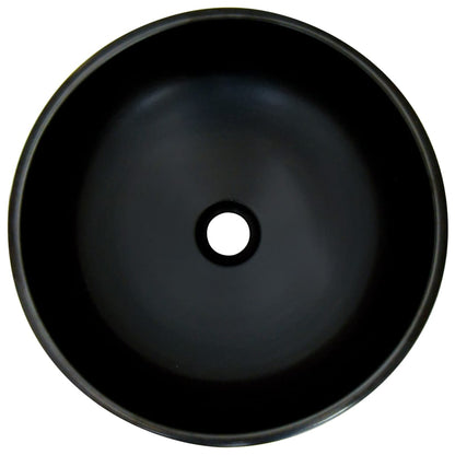 Opzetwasbak rond Φ41x14 cm keramiek meerkleurig Bruin en zwart