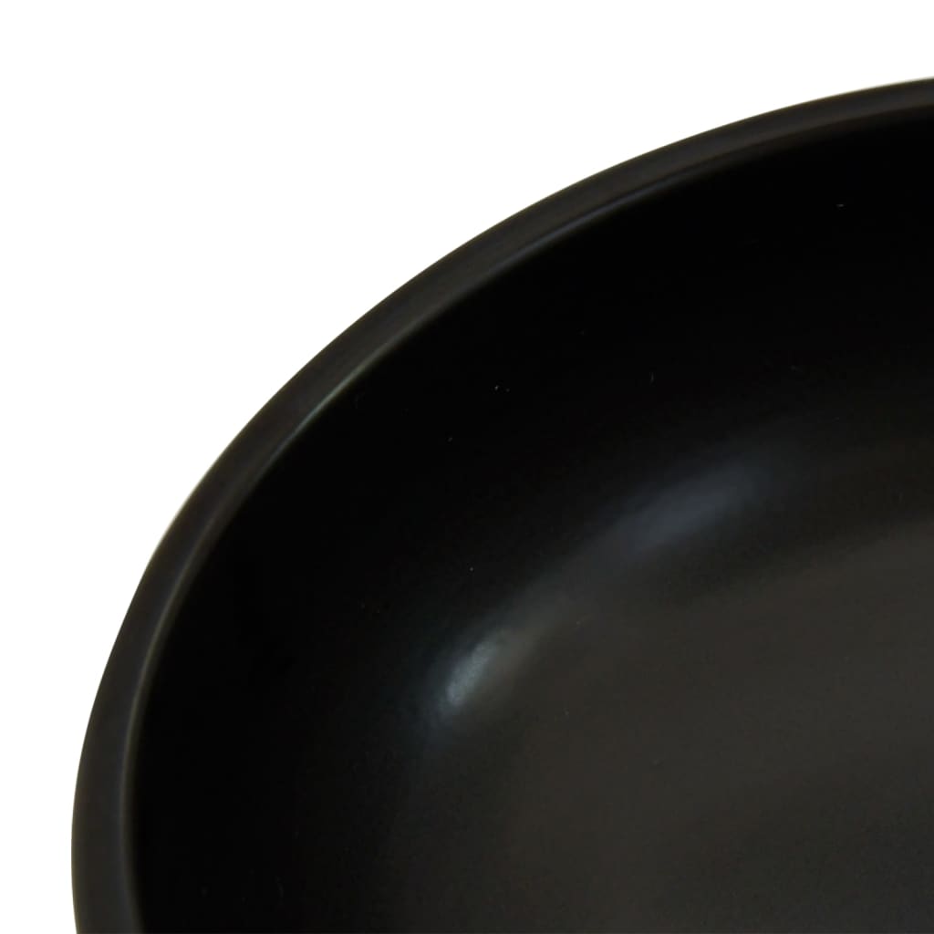Opzetwasbak rond Φ41x14 cm keramiek meerkleurig Bruin en zwart