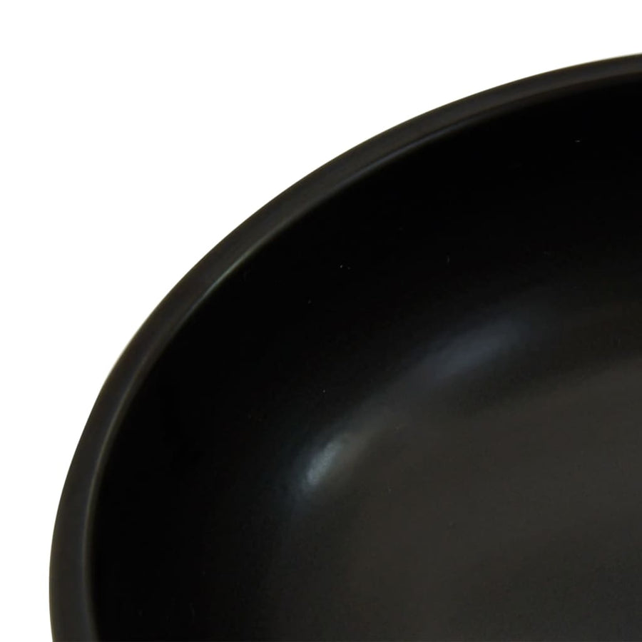 Opzetwasbak rond Φ41x14 cm keramiek meerkleurig Bruin en zwart
