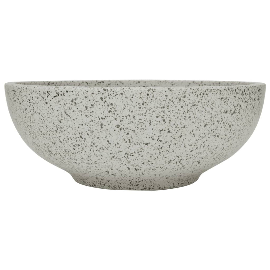Opzetwasbak rond Φ41x14 cm keramiek grijs Lichtgrijs