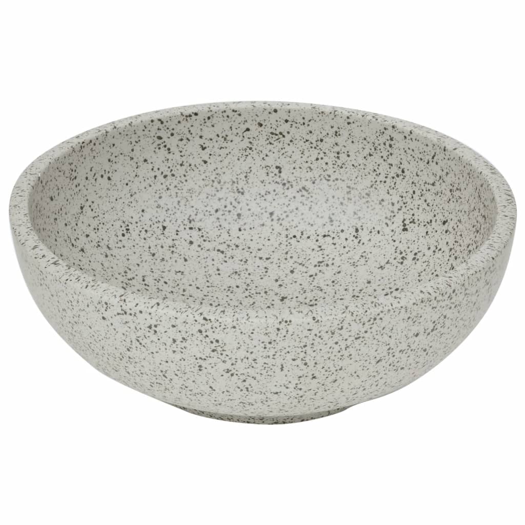 Opzetwasbak rond Φ41x14 cm keramiek grijs Lichtgrijs