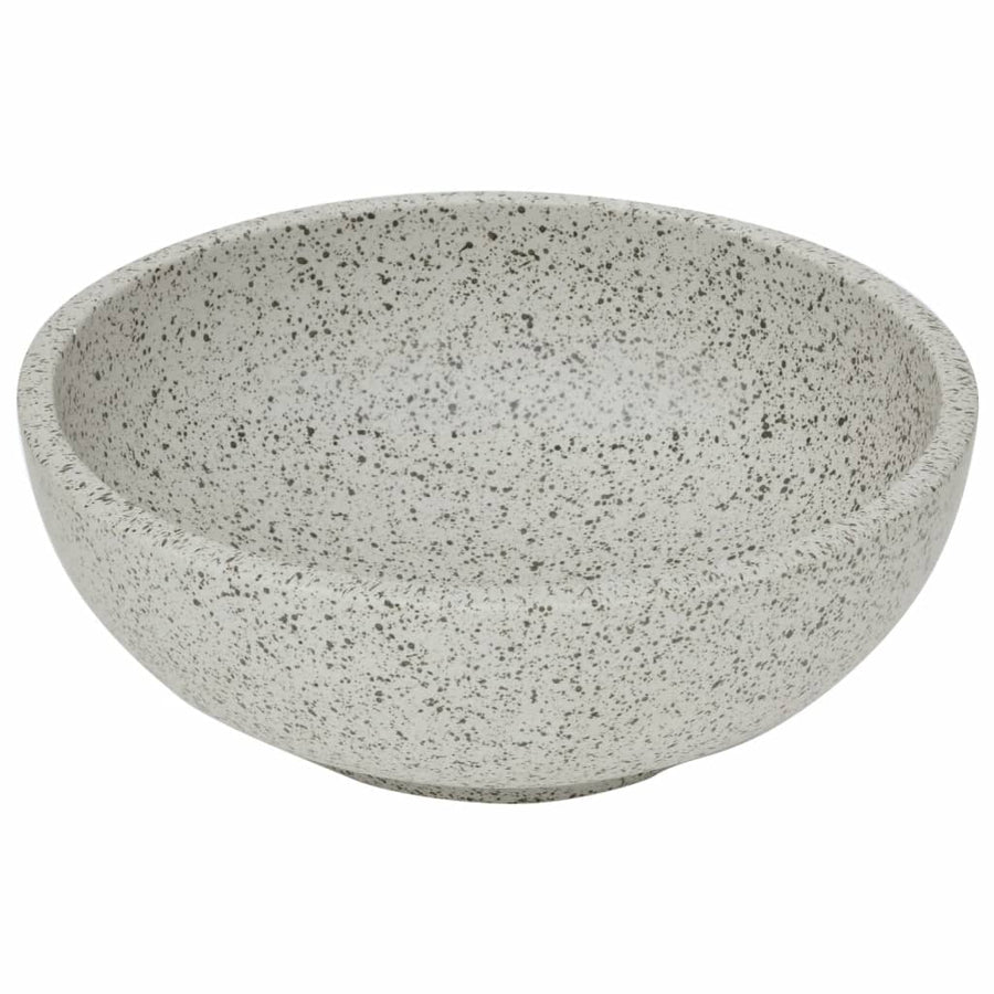 Opzetwasbak rond Φ41x14 cm keramiek grijs Lichtgrijs