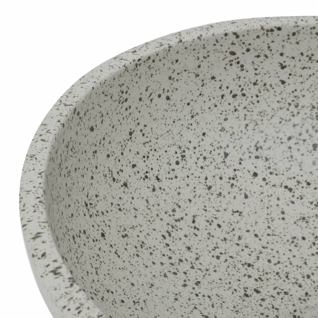 Opzetwasbak rond Φ41x14 cm keramiek grijs Lichtgrijs
