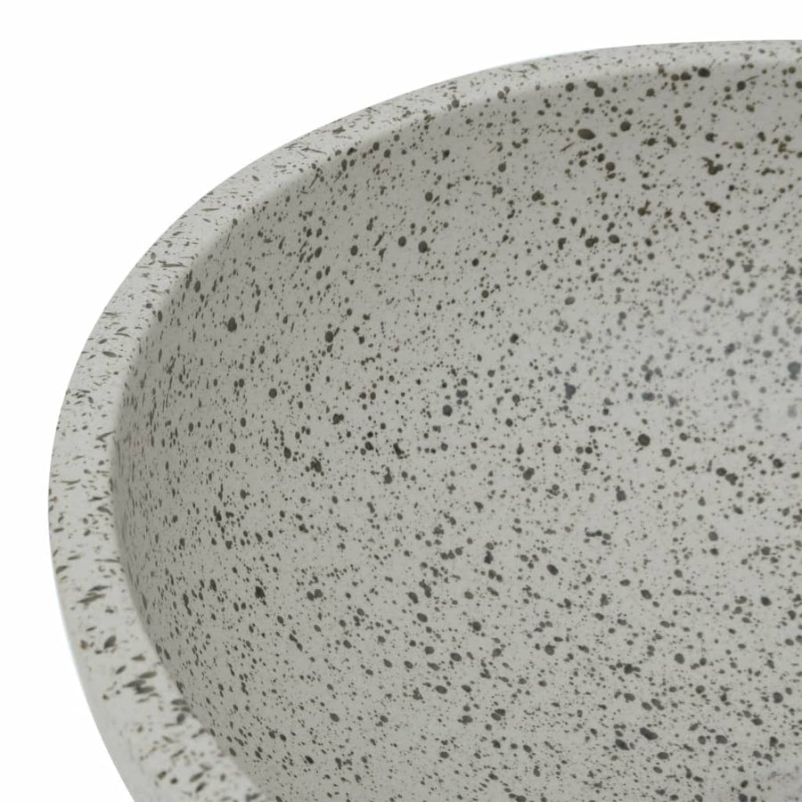 Opzetwasbak rond Φ41x14 cm keramiek grijs Lichtgrijs