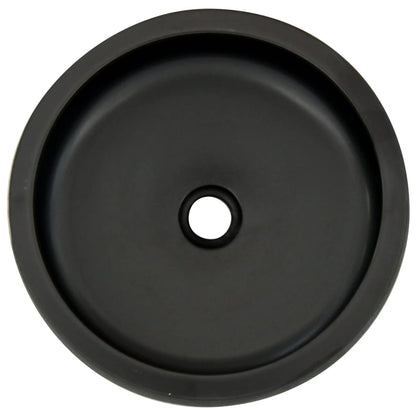 Opzetwasbak rond Φ41x14 cm keramiek zwart en bruin Zwart en bruin