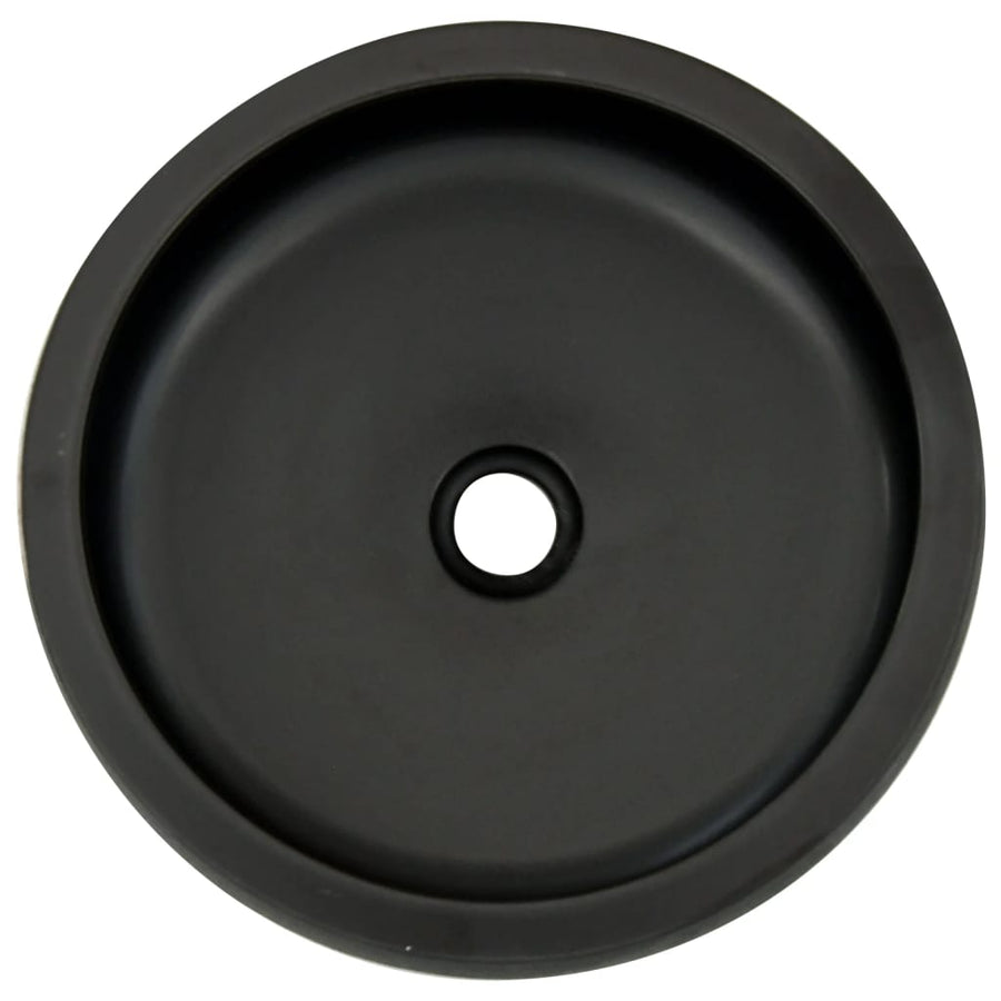 Opzetwasbak rond Φ41x14 cm keramiek zwart en bruin Zwart en bruin