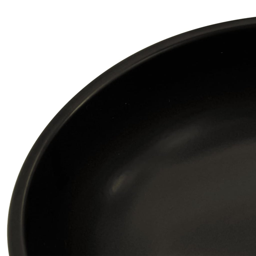 Opzetwasbak rond Φ41x14 cm keramiek zwart en blauw Zwart en blauw