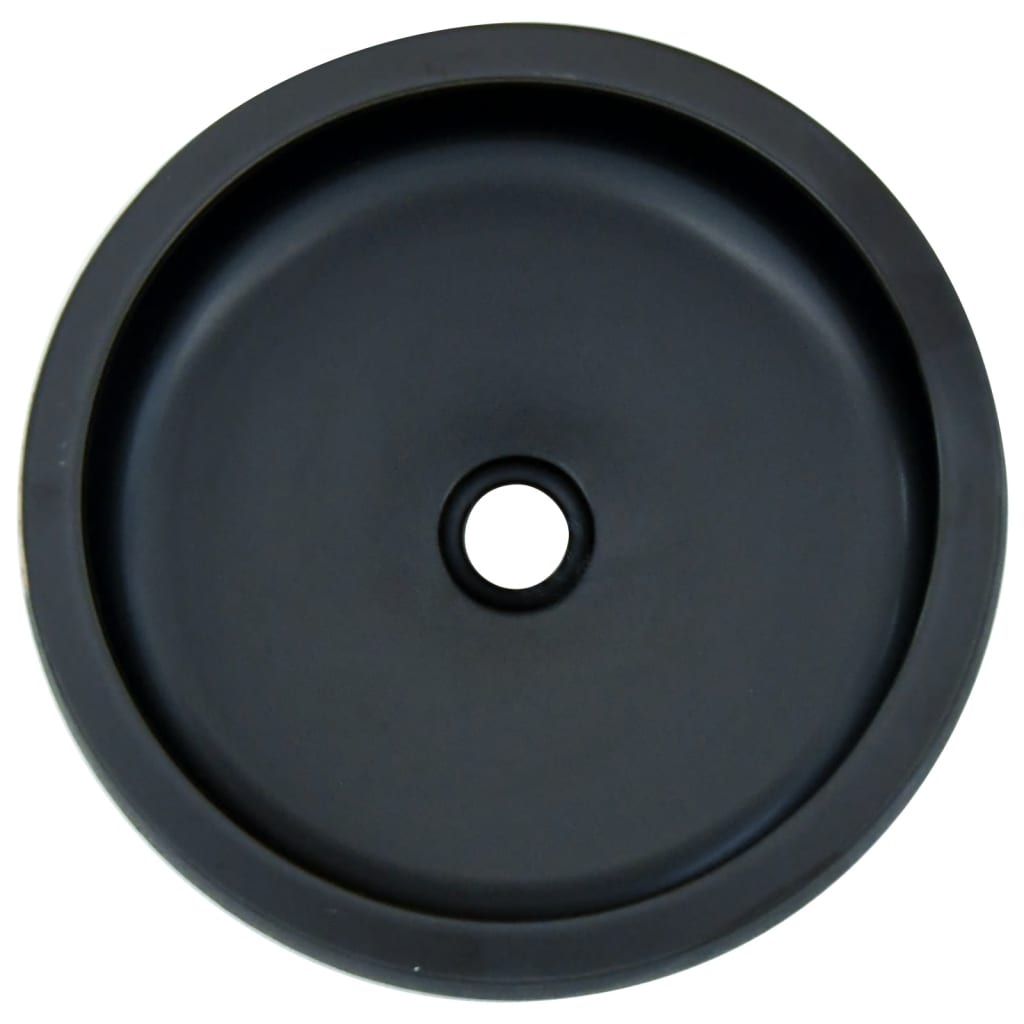 Opzetwasbak Rond Φ41X14 Cm Keramiek Zwart En Blauw Donkerblauw