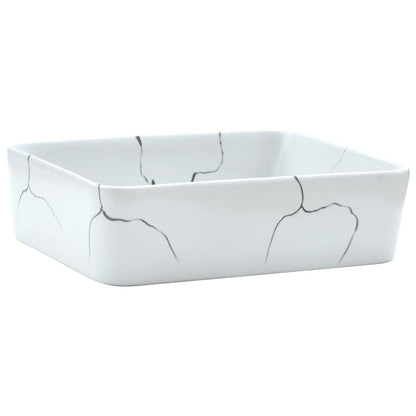 Opzetwasbak Rechthoekig 46X35,5X13 Cm Keramiek Wit