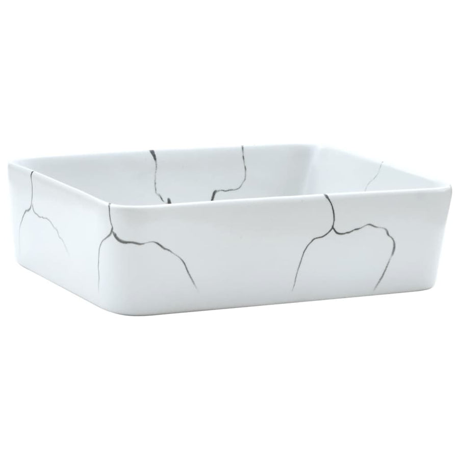 Opzetwasbak Rechthoekig 46X35,5X13 Cm Keramiek Wit